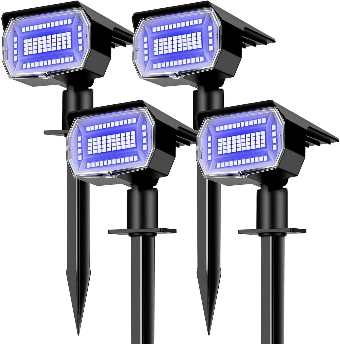 Solar Spot Lights Outdoor - 4 Pack Waterproof Landscape Lighting