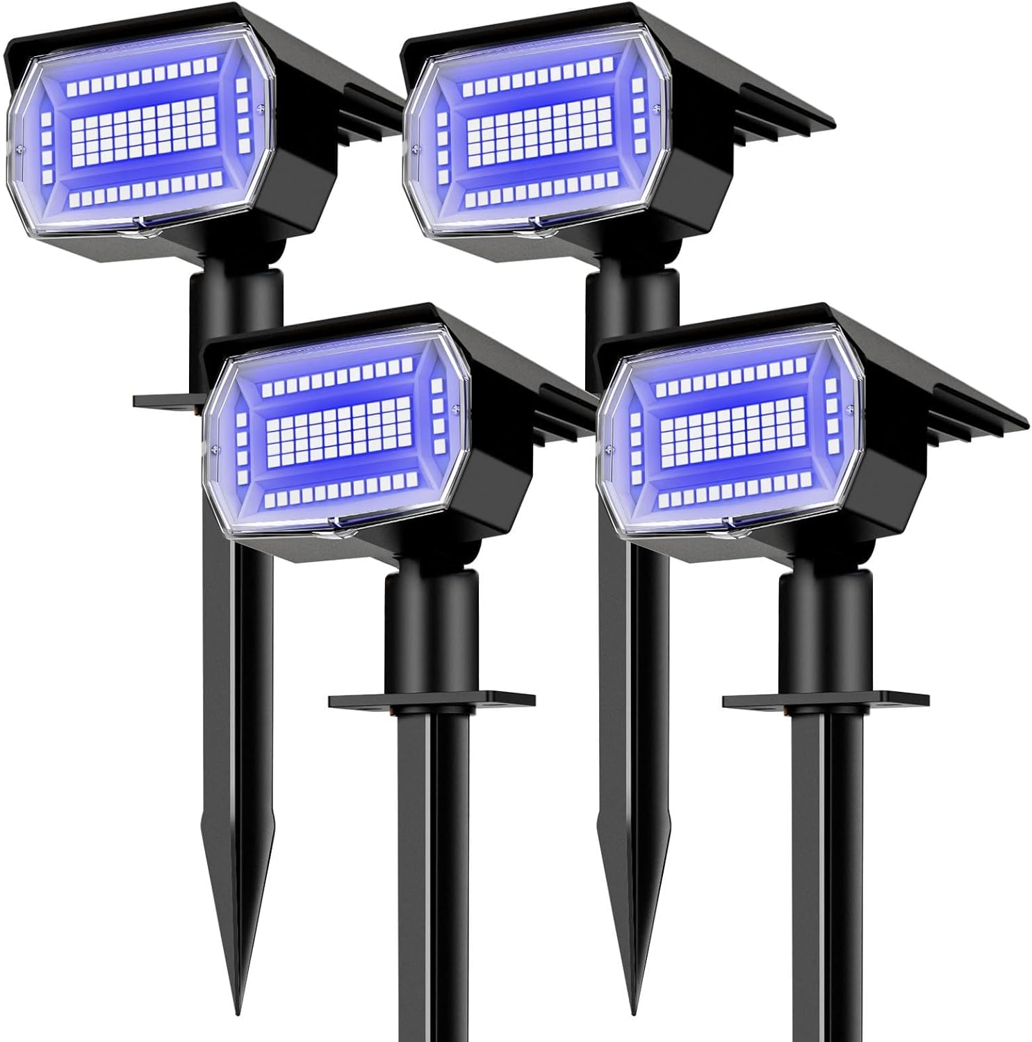 Solar Spot Lights Outdoor - 4 Pack Waterproof Landscape Lighting