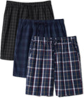 Mens Pajama Pants Soft Cotton Plaid 3-Pack - Lightweight Comfort