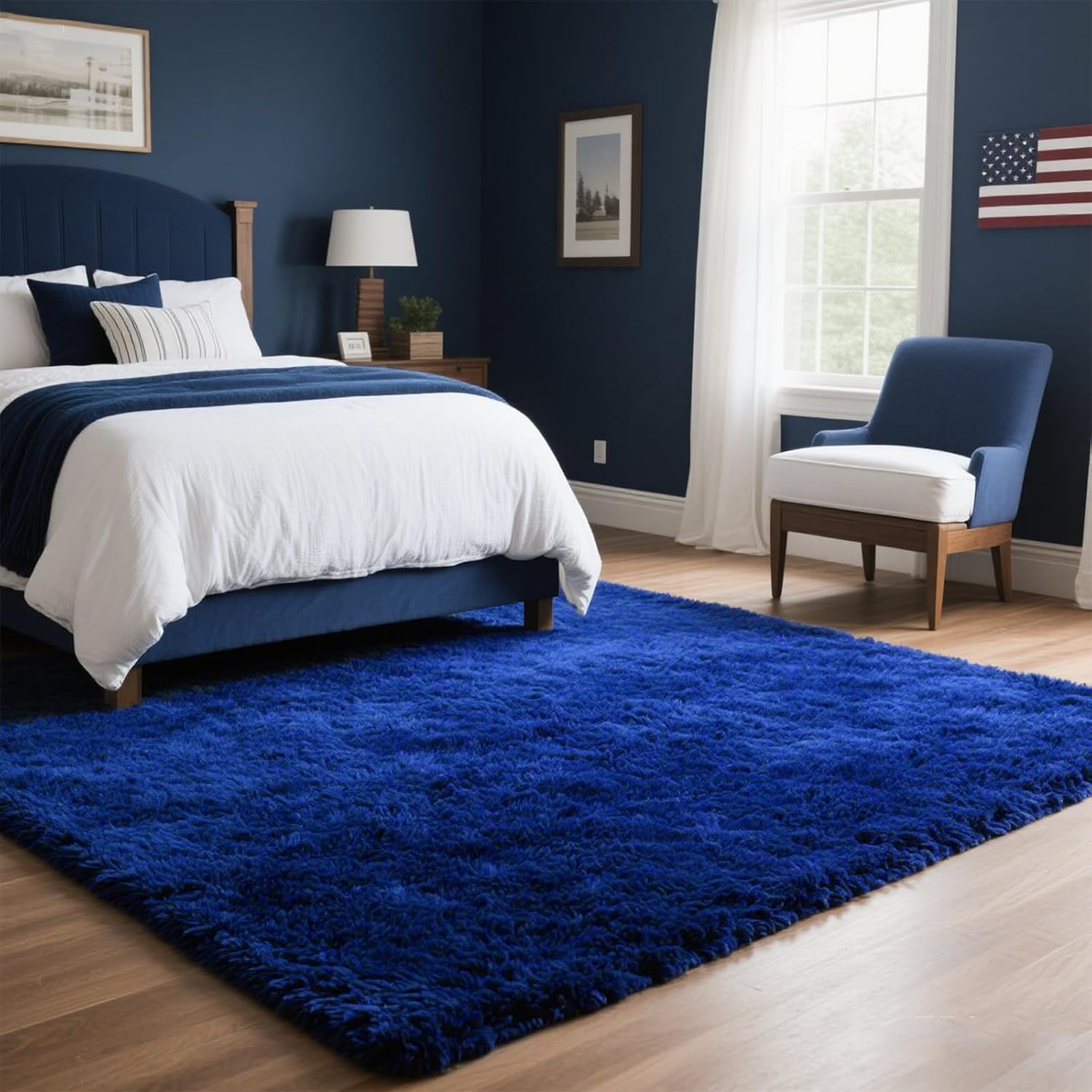 Soft Large Fluffy Fuzzy Shag Plush Area Rug for Bedroom Decor