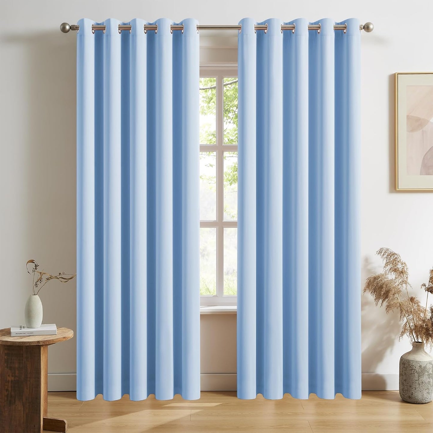 DUALIFE Extra Long 120 Inch Length Curtains for Patio Door