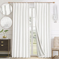 Pinch Pleated Linen Blend Blackout Curtains for Bedroom Decor