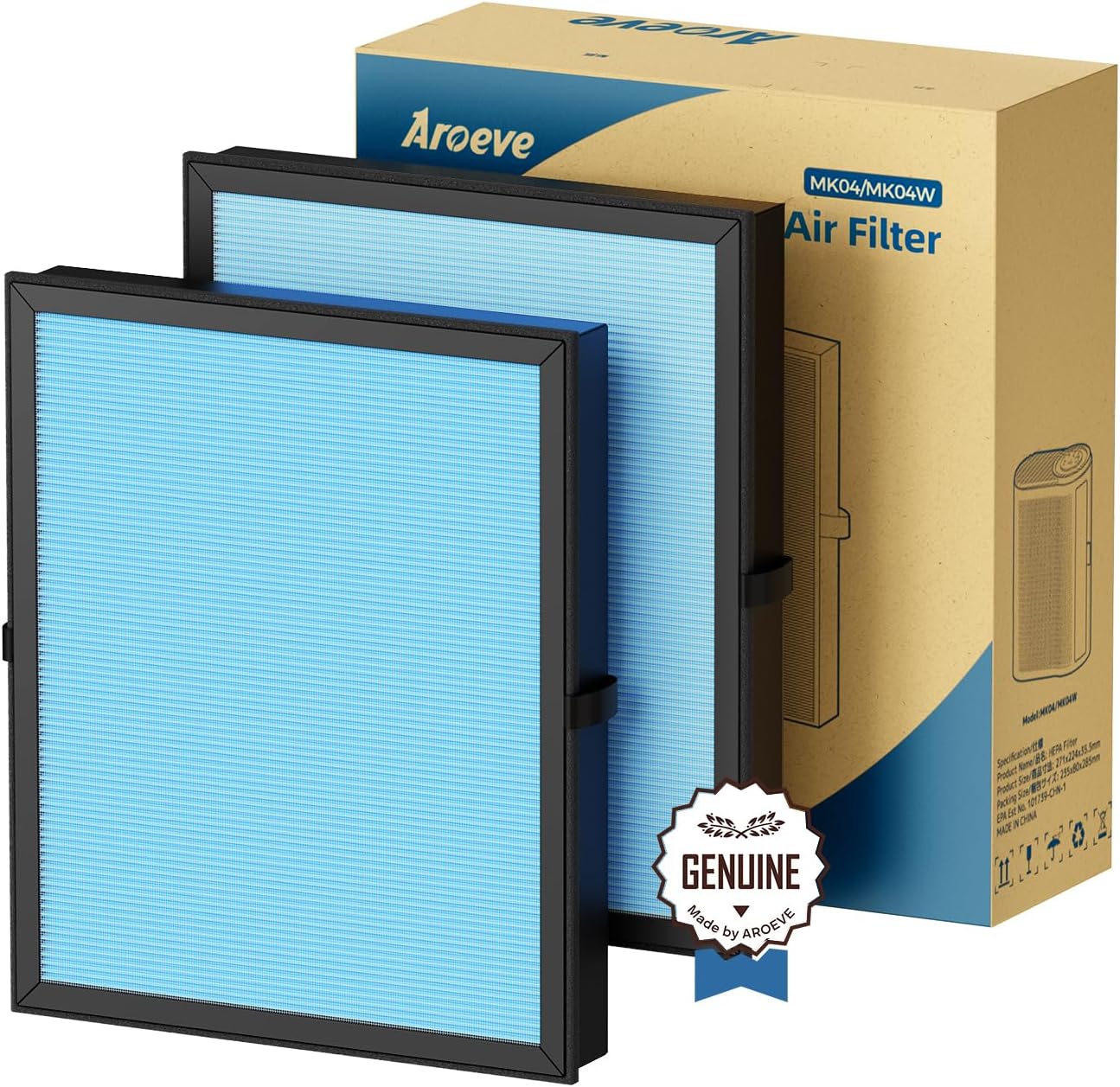 AROEVE MK04 Air Filter for Dust, Pet Dander, and Smoke