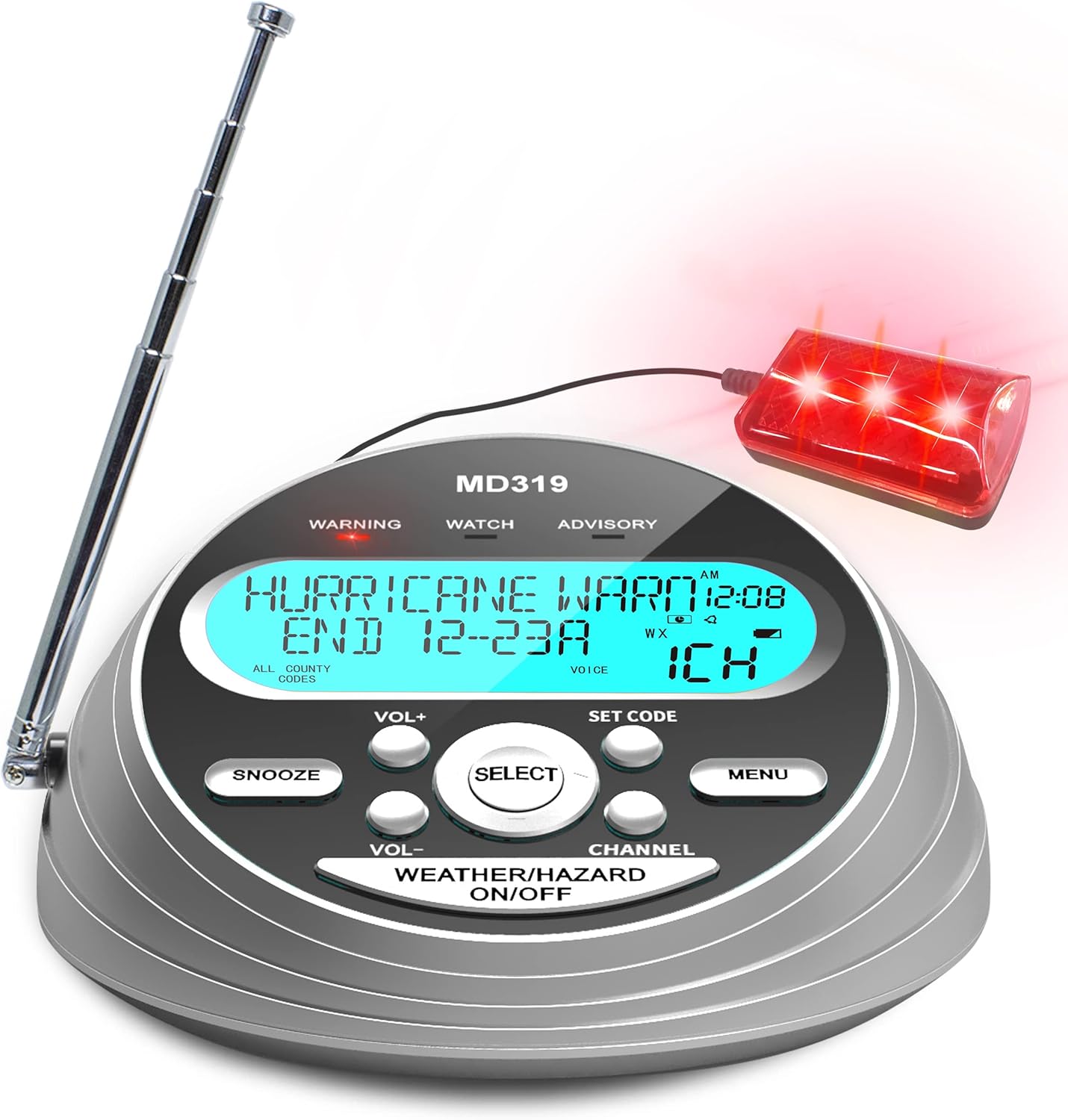 NOAA Weather Radio with Emergency Alerts and Battery Backup
