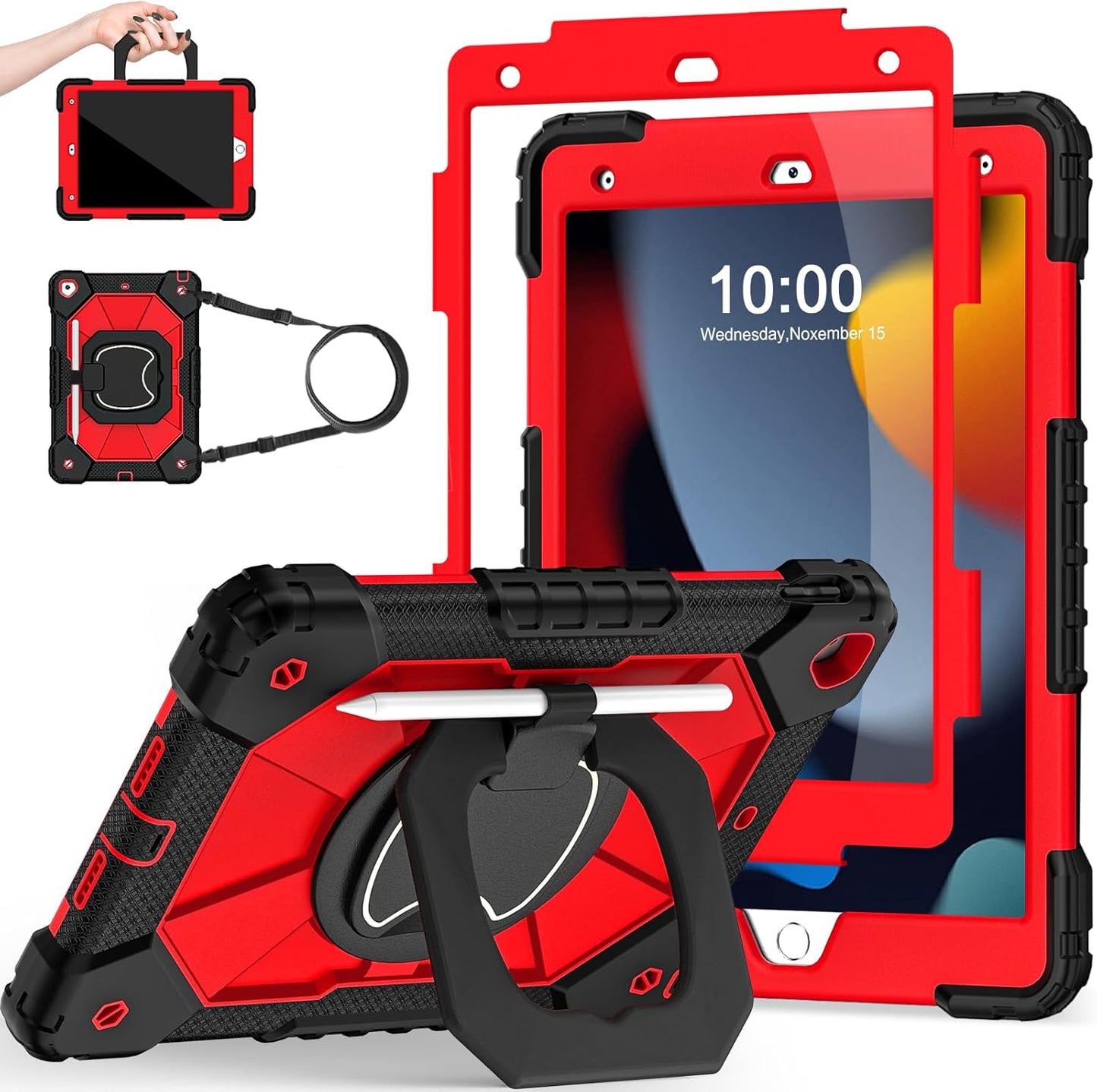 iPad 9th Generation Case with 360 Rotating Stand and Protection