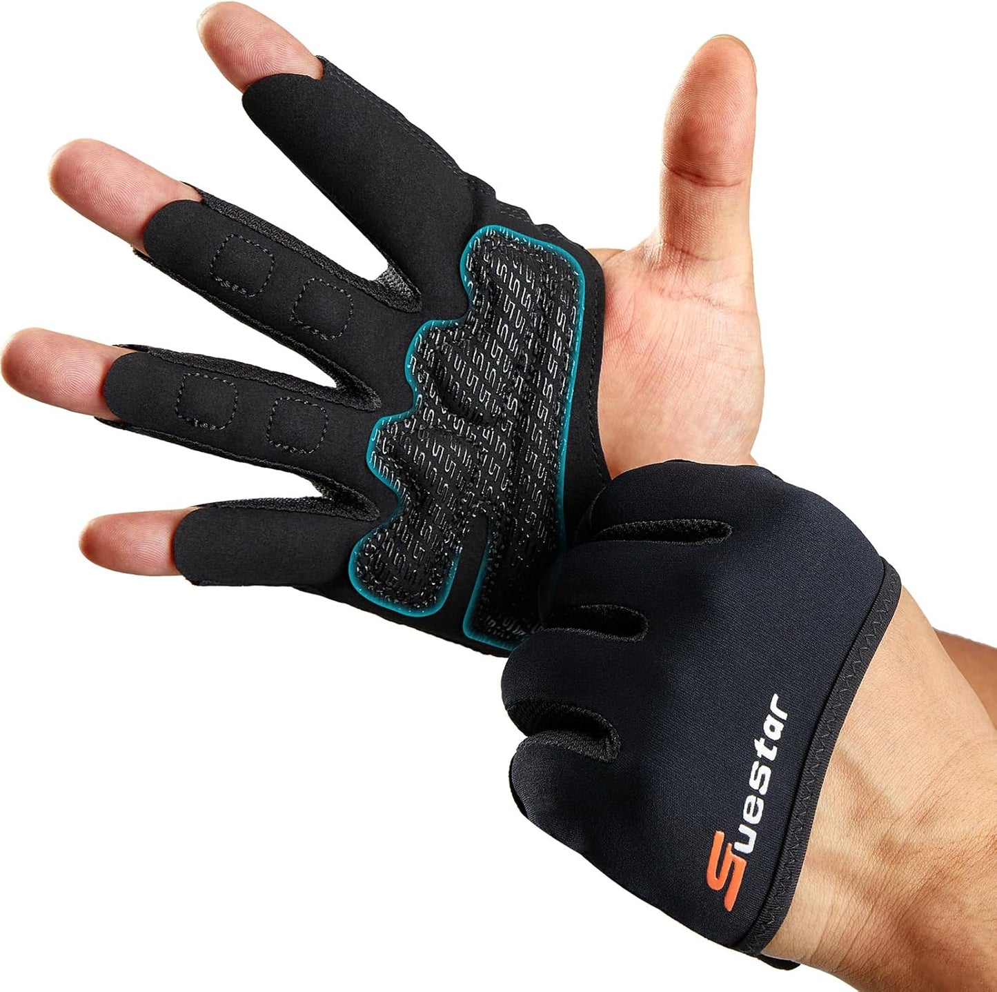 SueStar: Partial Weight Lifting Gloves - Full Protection & Grip