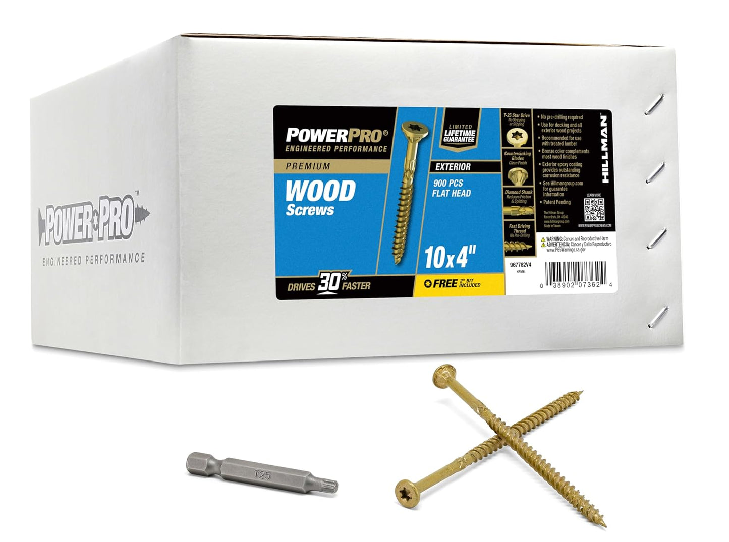 Power Pro Premium Exterior Wood Screws for All Outdoor Projects