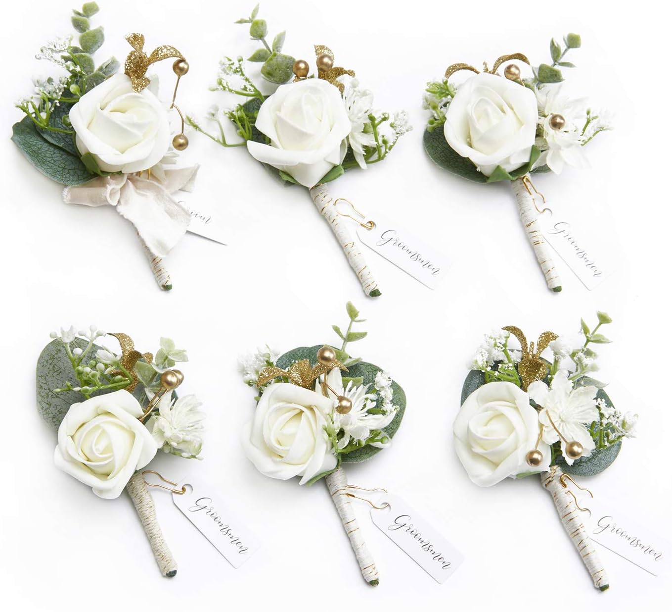 Ling's Moment Boutonniere for Men - Elegant Wedding Decor