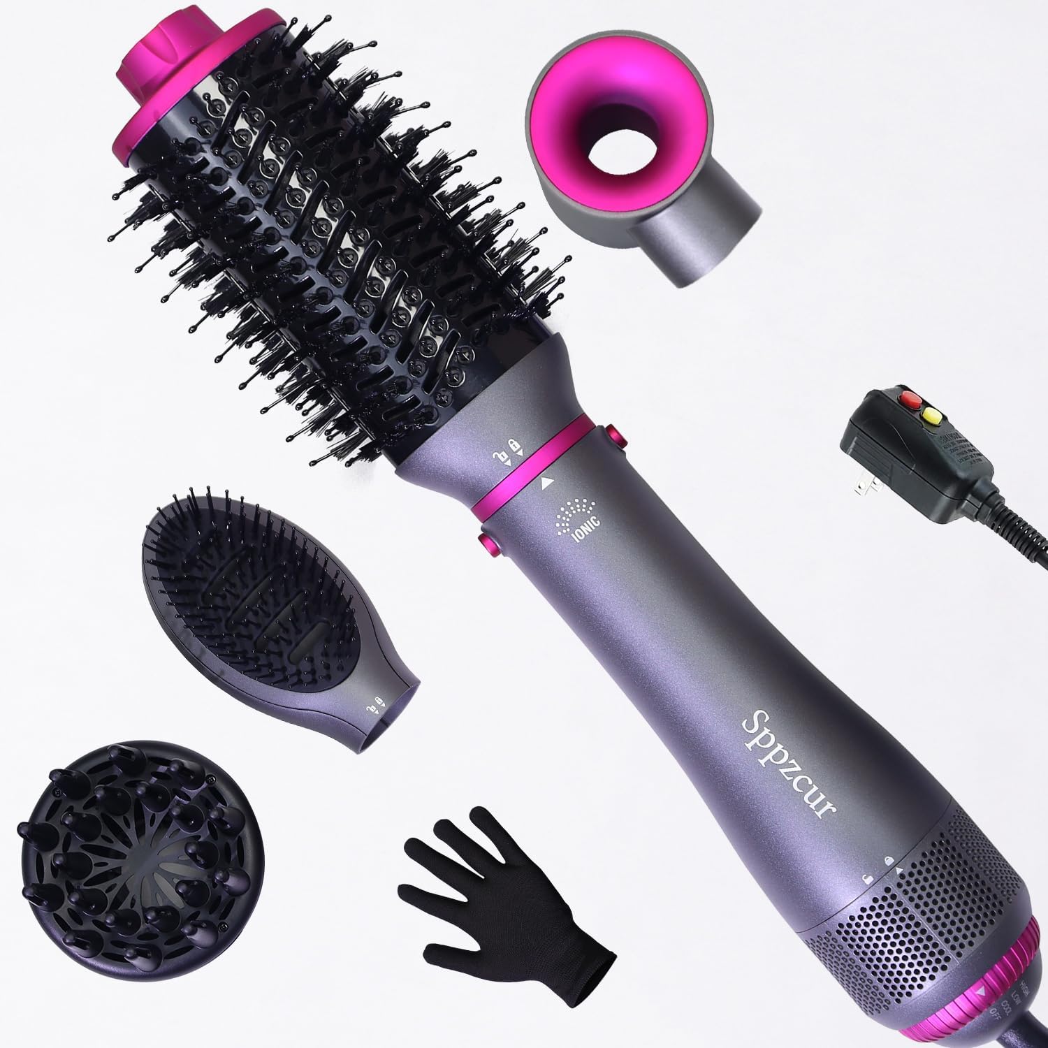 SPPZCUR 4-in-1 Ionic Hair Blowout Brush