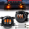 4 in LED Fog Light Assembly for 2007-2018 Jeep Wrangler JK JKU - Clear