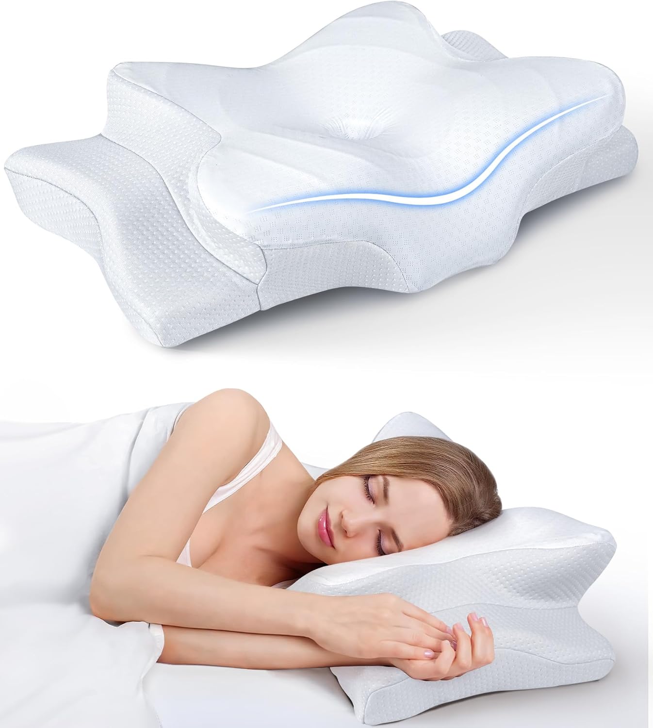 Ultra Pain Relief Cooling Pillow for Neck Support and Comfort