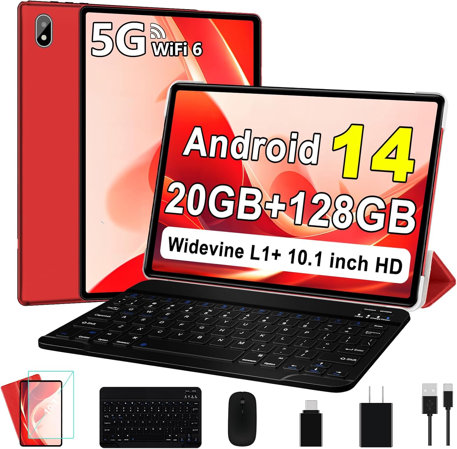 Android 14 Tablet 10 Inch with 20GB RAM and 128GB Storage