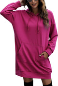 Relaxed Fit Quenteen Women's Long Sleeve Hoodie Dress for Casual Days