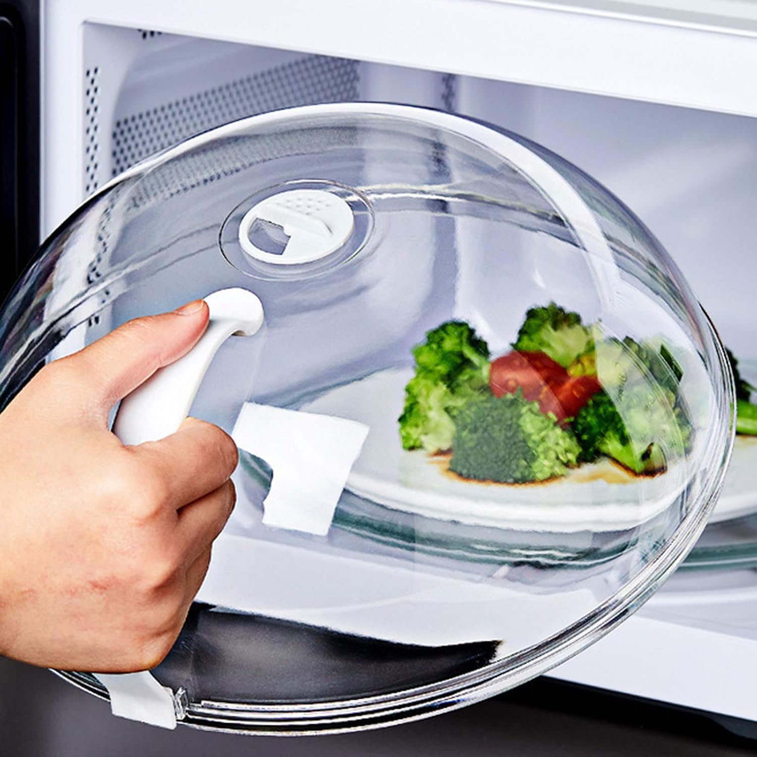 Clear Microwave Plate Cover - Keep Food Fresh!
