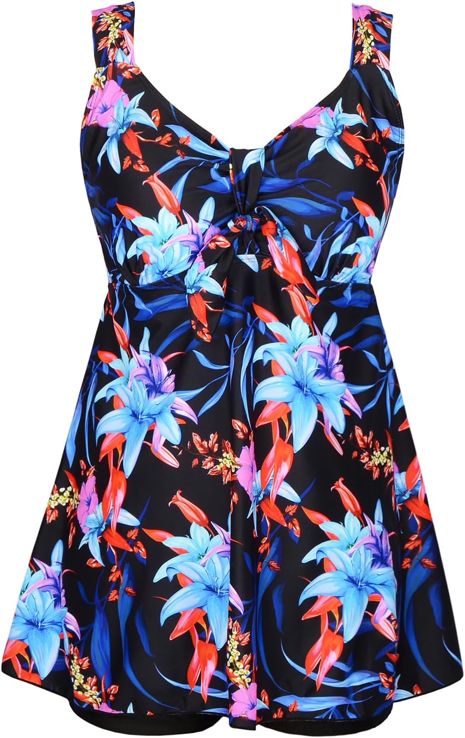 Plus Size Tankini Swimdress with Tummy Control for Women