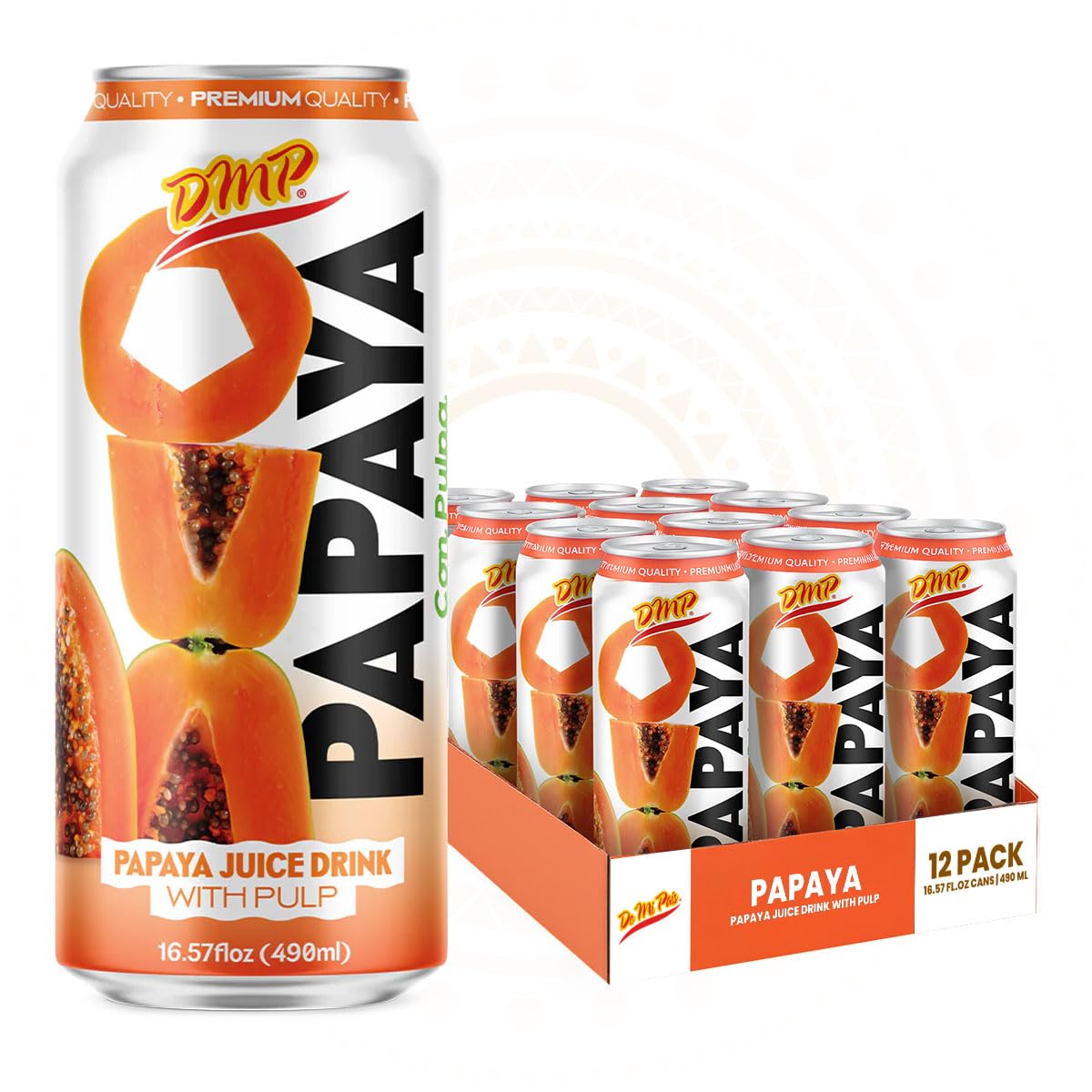 De Mi Pais Papaya Juice with Pulp - Refreshing Tropical Drink