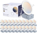 6 in LED Recessed Lighting 20 Pack - 5CCT Dimmable Ultra-Thin