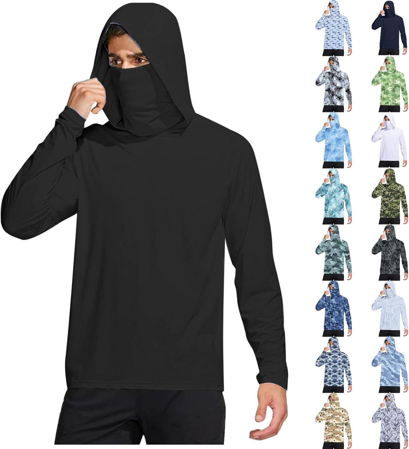 UPF 50 Sun Protection Hooded Shirt for Men