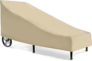 Waterproof Patio Chaise Lounge Cover for All Weather Protection
