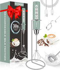 YUSWKO Handheld Milk Frother for Coffee with 3 Whisk Heads