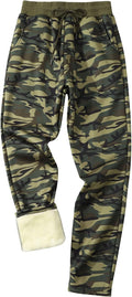 Gihuo Men's Winter Fleece Pants Sherpa Lined Jogger Pants - Warm leg