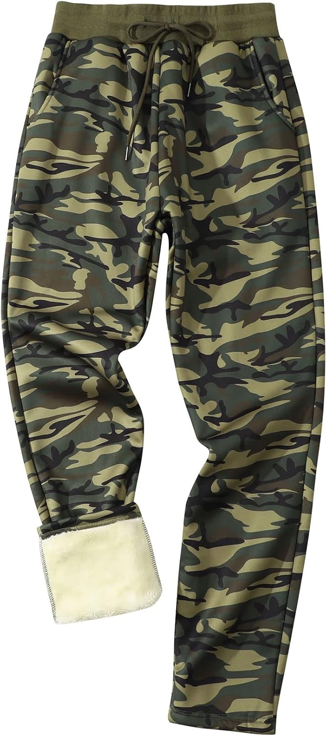 Gihuo Men's Winter Fleece Pants for Active Comfort and Style