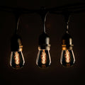 E26 Outdoor Commercial String Lights with 50 Edison Bulbs