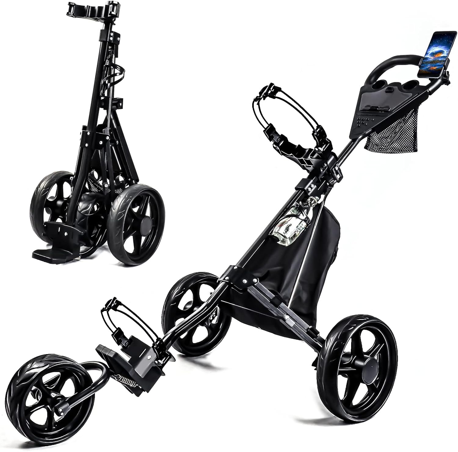 Portable Folding Golf Cart with Cooler Bag