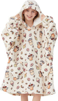 Wearable Blanket Hoodie for Kids Ice Cream - Oversized Sherpa Cozy