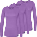 Adar Underscrubs for Women 3 Pack - Long Sleeve Comfort (Style 2SMQ)