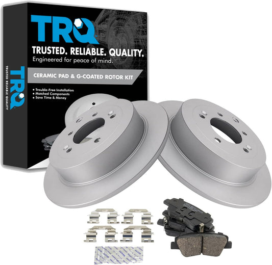 TRQ Rear Brake Pad & Rotor Kit for Hyundai Tucson & Kia Sportage