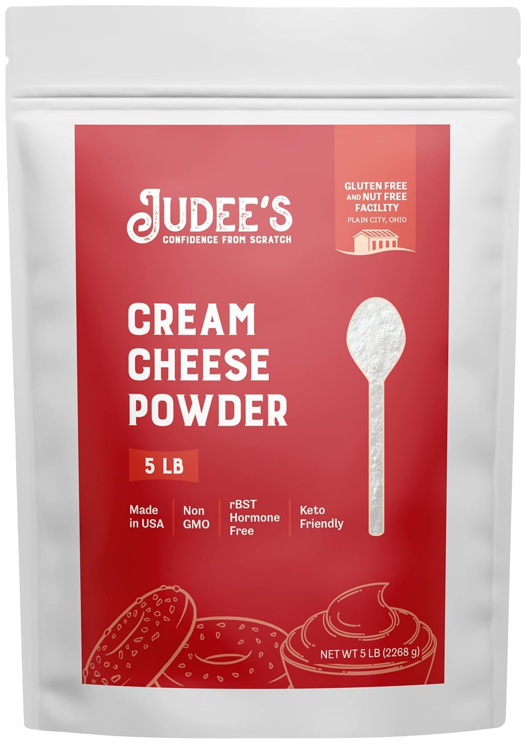 Judees Cream Cheese Powder 5 lb - Non-GMO, Keto-Friendly Option