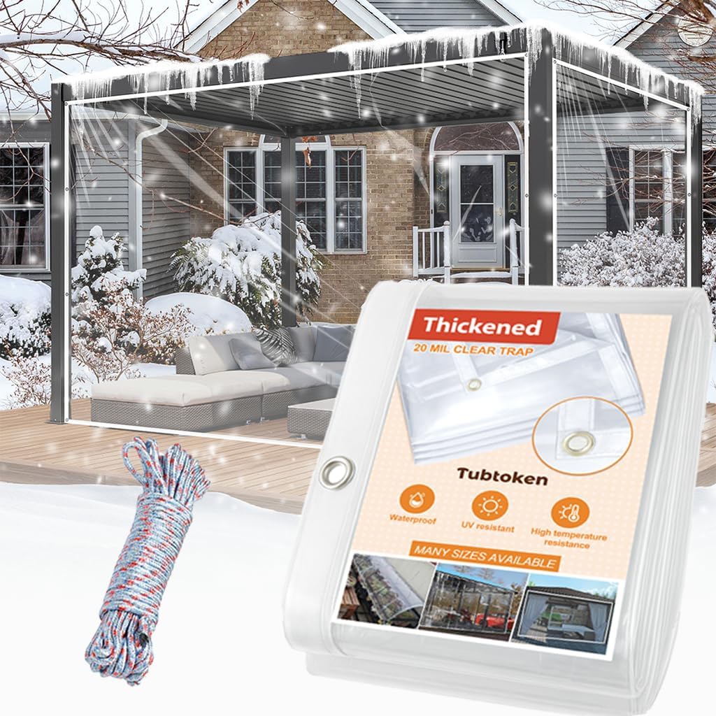 20 Mil Heavy Duty Clear PVC Tarpaulins for Outdoor Protection