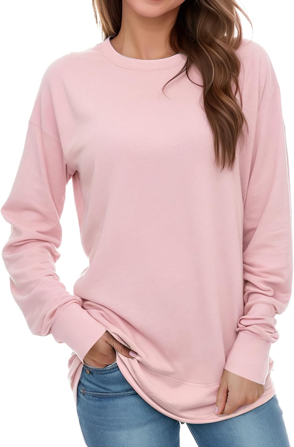 AURUZA Women's Cozy Crewneck Sweatshirt