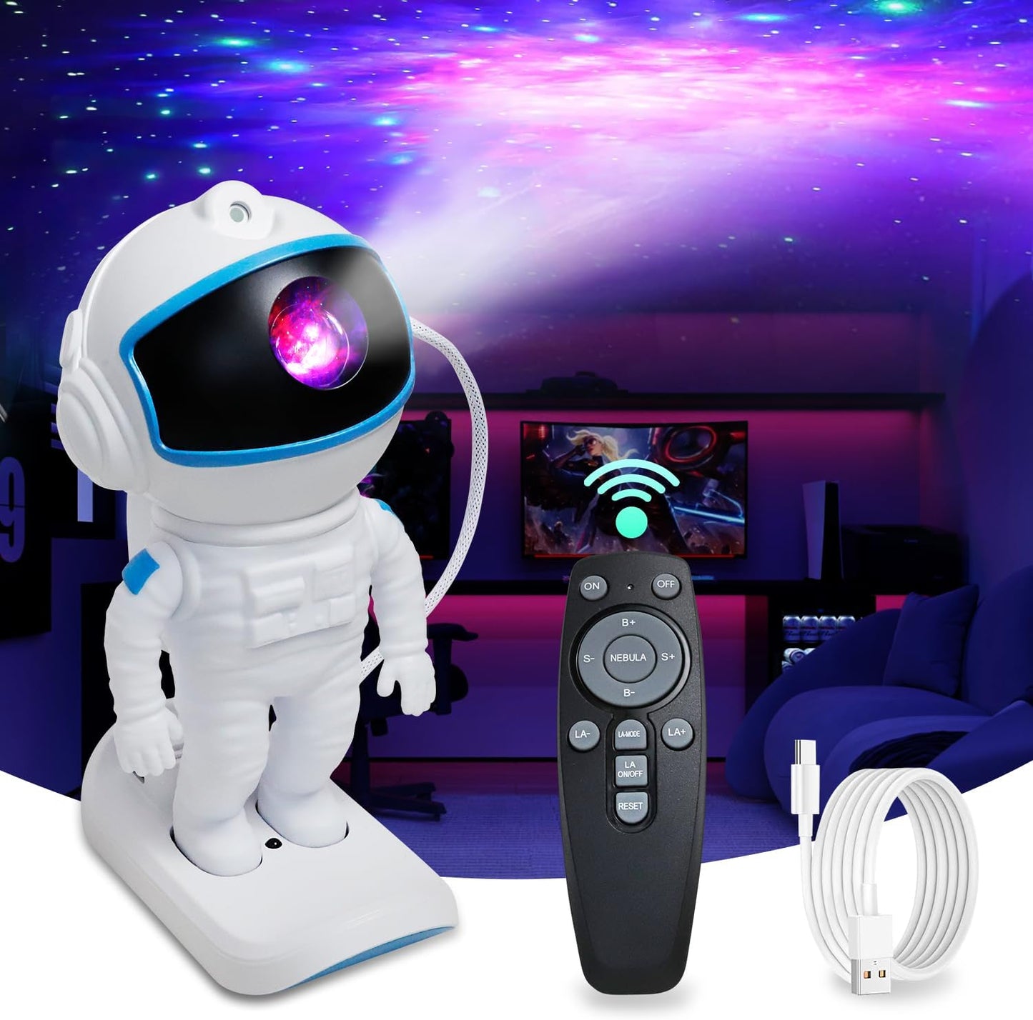 360 Nebula Star Projector for Dreamy Nights