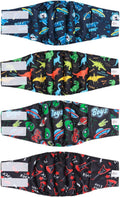 CuteBone Dog Diapers Male 4 Pack Puppy Wraps Reusable Belly Bands