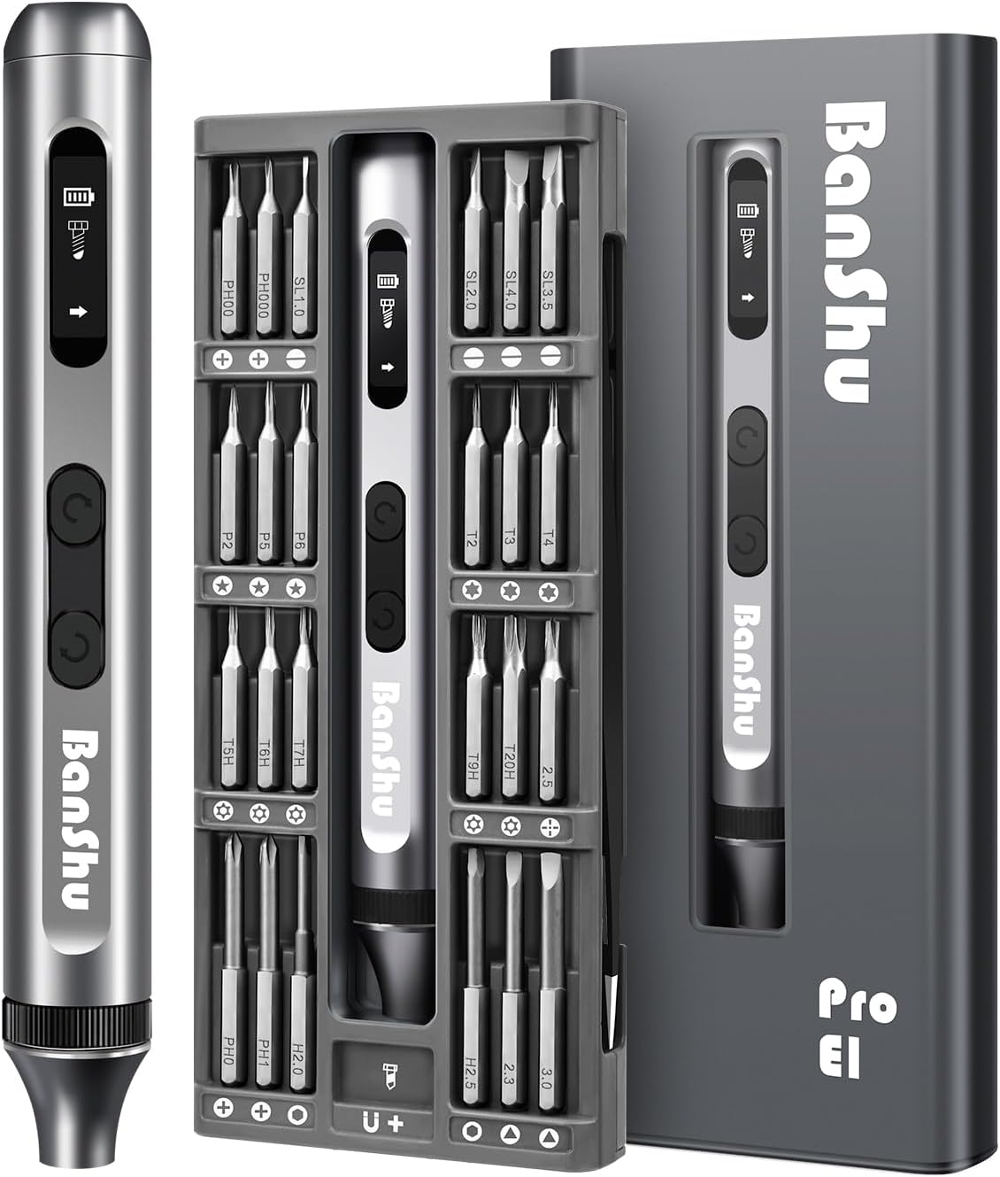 Banshu Mini Electric Screwdriver Set with 48 Magnetic Bits