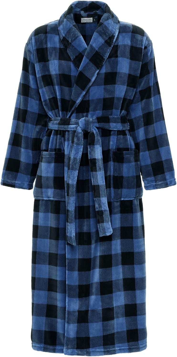 Alexander Del Rossa Long Mens Robe for Ultimate Comfort