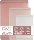 COOK WITH COLOR Extra Large Cutting Board Set - Jumbo 3-Piece Pink