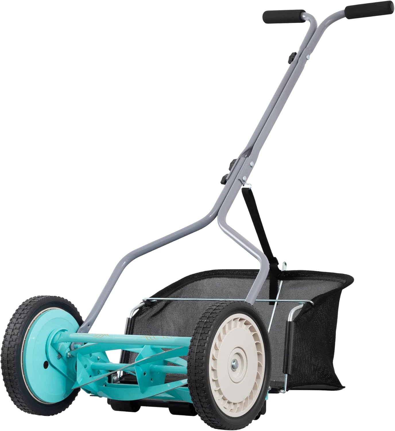 14-Inch 5-Blade Push Reel Lawn Mower with Grass Catcher