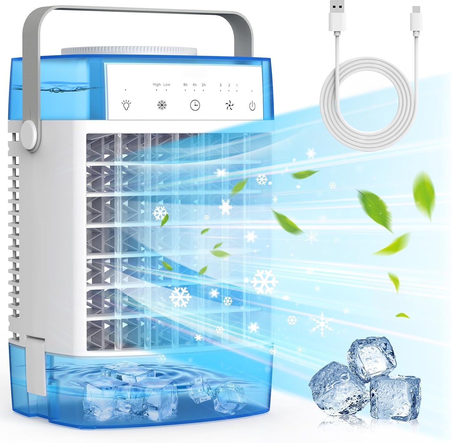 Ultimate Portable AC: 3-Speed, Timer, Nightlight, Double Tank