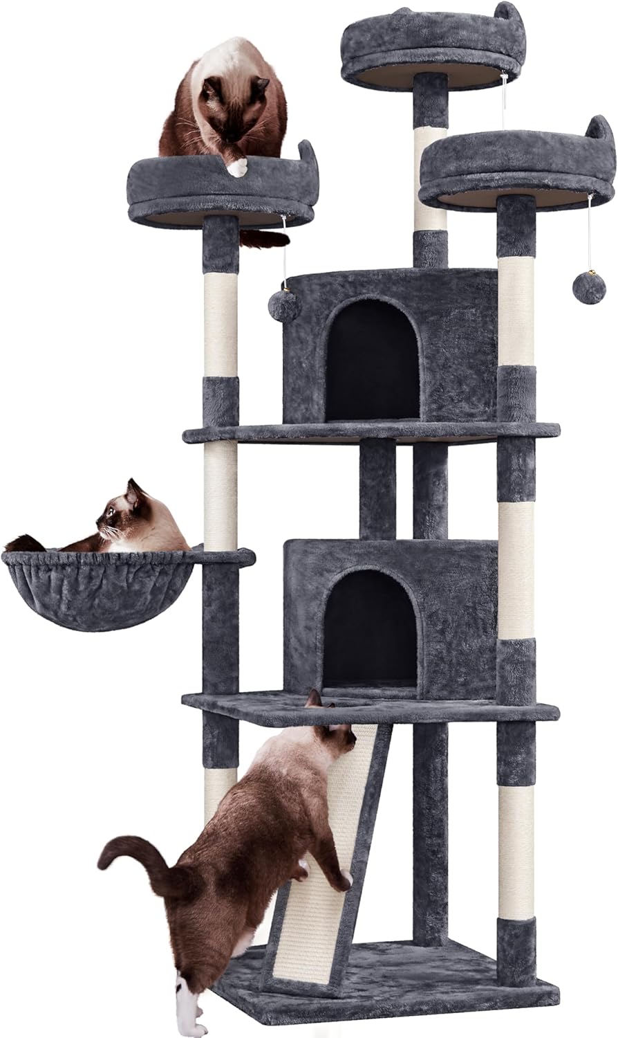 Yaheetech 76in Cat Tree Multi-Level Tower for Indoor Cats
