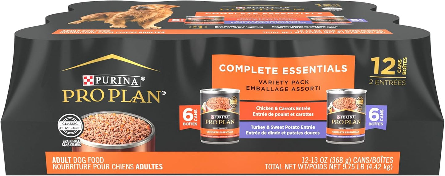 Purina Pro Plan Wet Dog Food Grain Free Variety Pack for Dogs