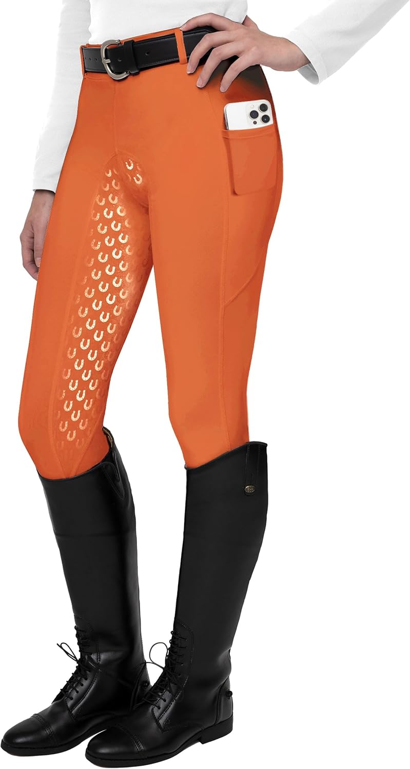 FitsT4 Sports Women's Full Seat Riding Tights with Grip