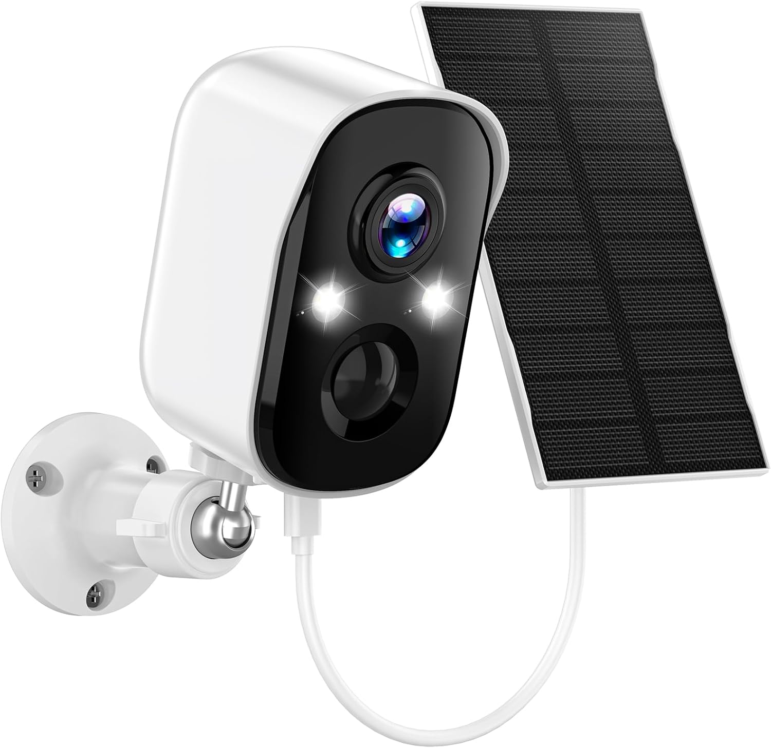2K Solar Wireless Security Cam: Color Night Vision, Motion Detection