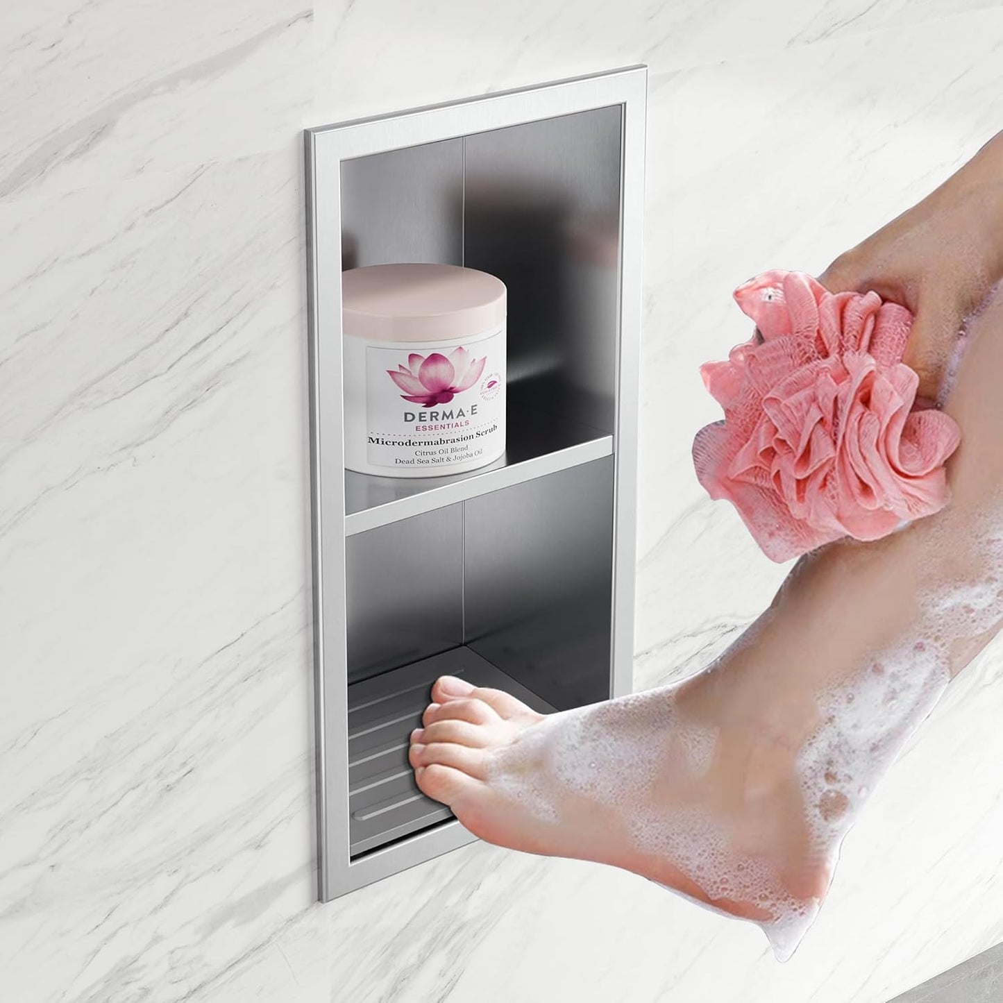 Shower Foot Rest for Shaving Legs, 304 Stainless Steel Niche