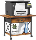 Extended Desktop Printer Stand 23.6 x 15.7 in - Rolling 2-Tier