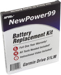 NP99sp Battery Replacement Kit for Garmin Drive 51 - Long Life 1100