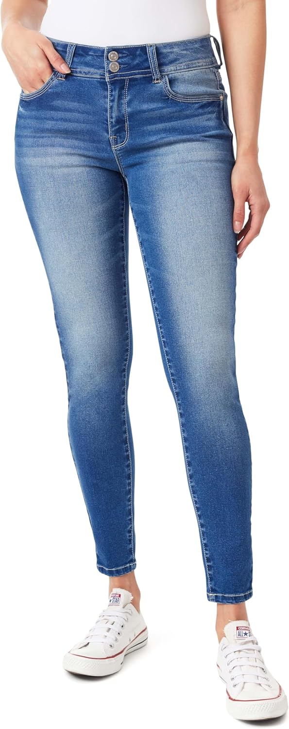 WallFlower Women's Ultra Skinny Mid-Rise Jeans for Every Body