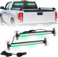 2 in 1 Green White Emergency Strobe Traffic Advisor Light Bar